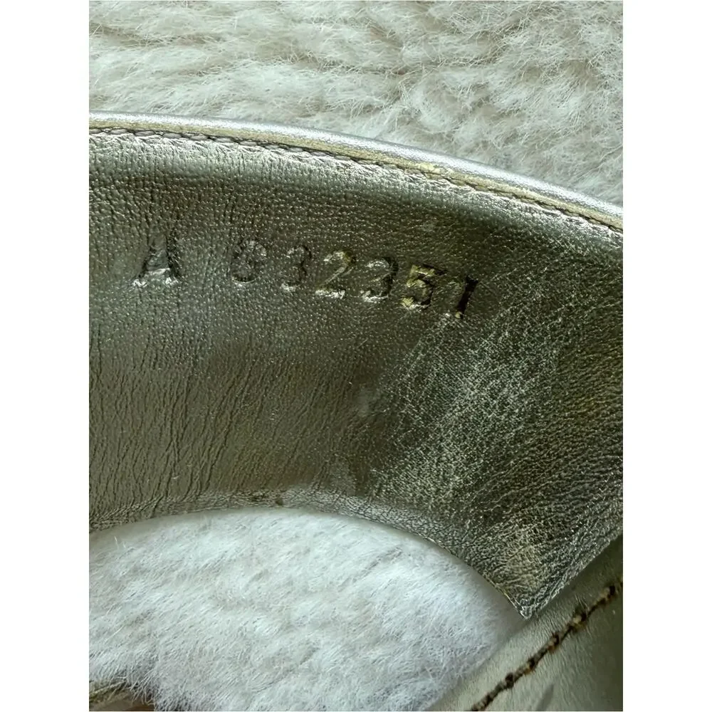 CHANEL vintage silver sandals with starts size 36EU Authentic